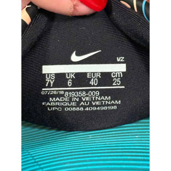 Nike Benassi JDI Slides Have A Nike Day Smiley 819358-009 Teal Black Youth 7Y - Picture 8 of 8